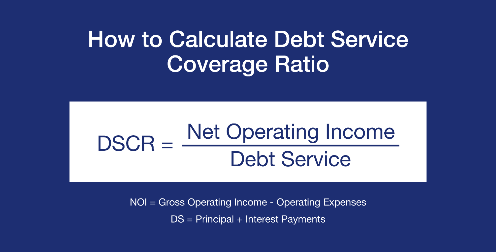 How to calculate debt service coverage ratio